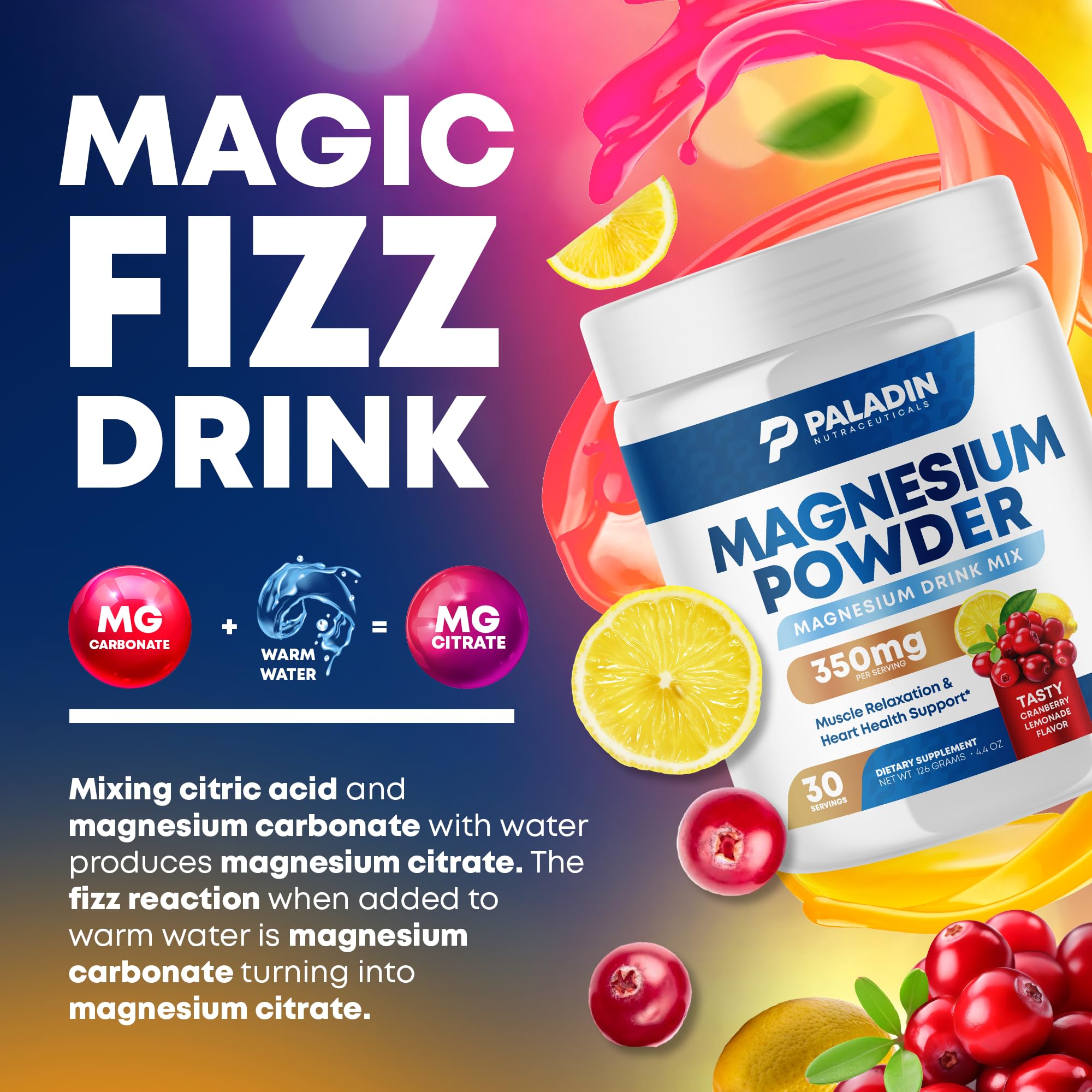 Dissolving Paladin magnesium powder into water to create a refreshing anti-stress drink.