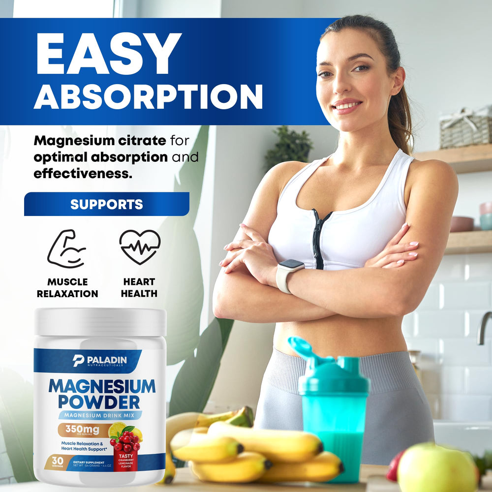 Measuring spoon ready to scoop Paladin Magnesium Powder.