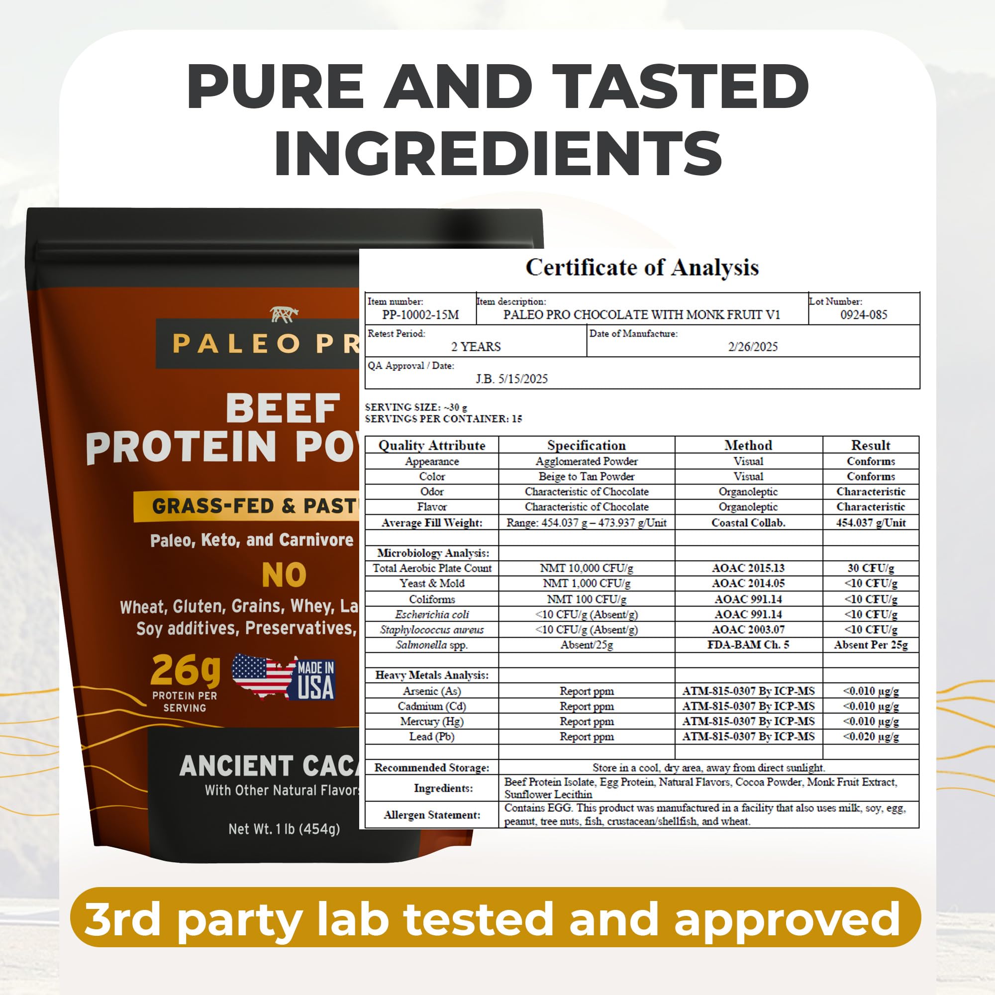 Paleo Pro powder used in baking for protein-enriched treats.