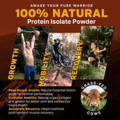 Paleo Pro powder being poured from canister into shaker bottle for quick recovery.