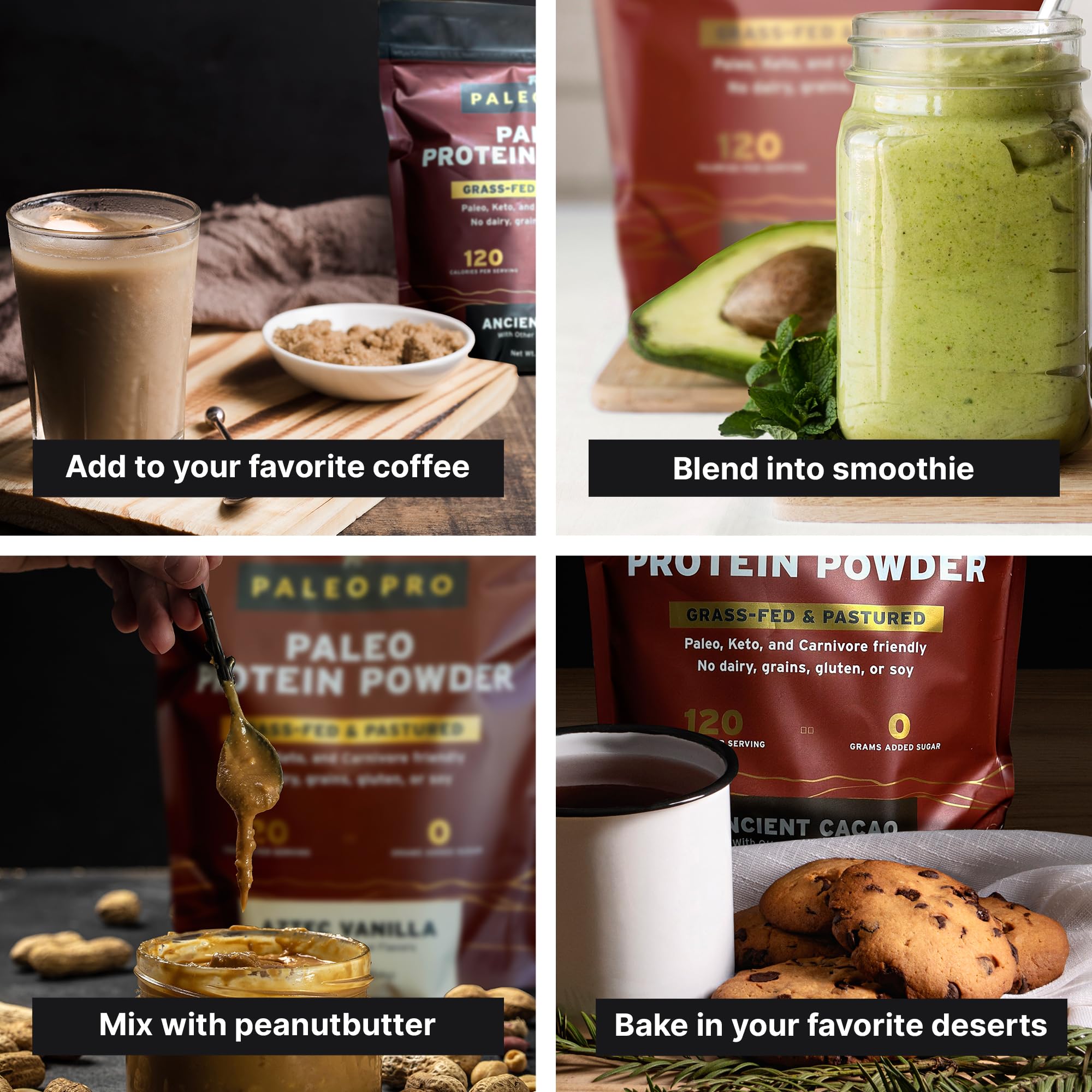 PaleoPro Ancient Cacao flavor added to a smoothie.