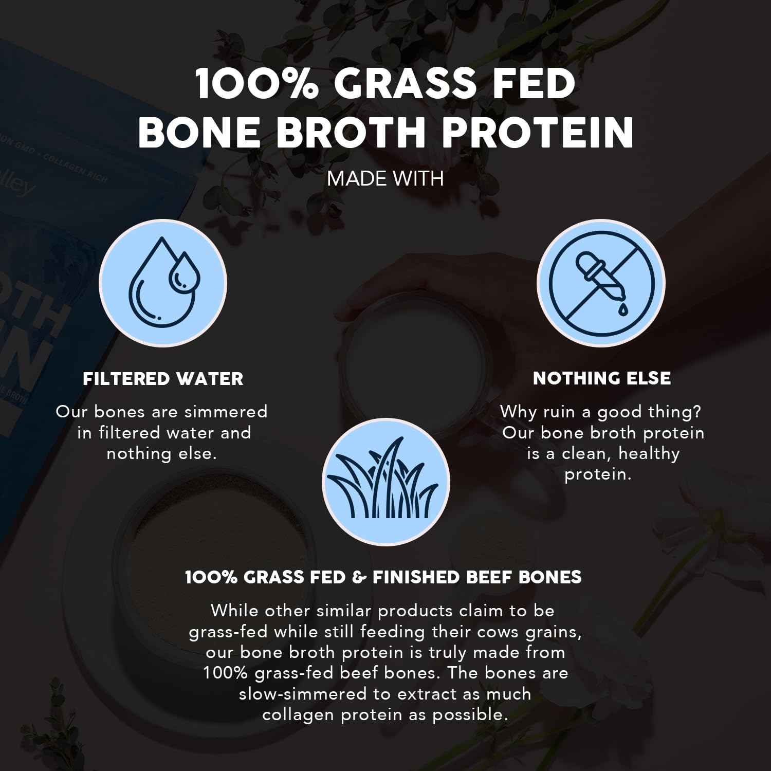 Paleovalley coffee with bone broth powder, creamy texture