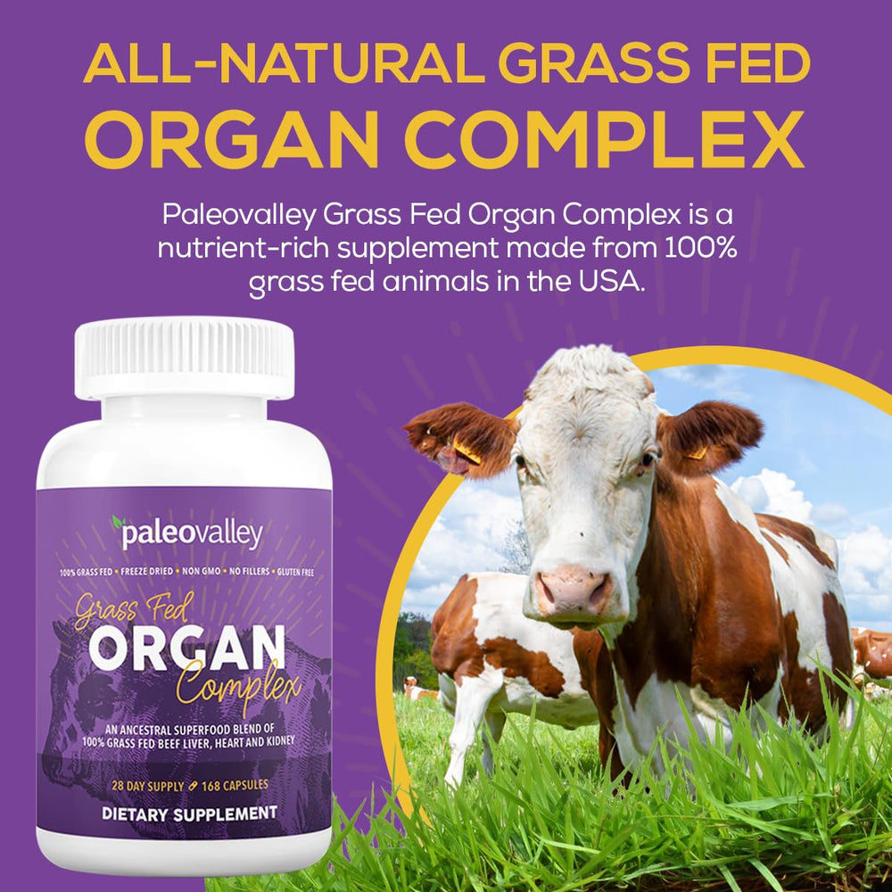 Paleovalley Beef Organ Complex kidney piece, emphasizing selenium-rich organ for immune-friendly nutrition