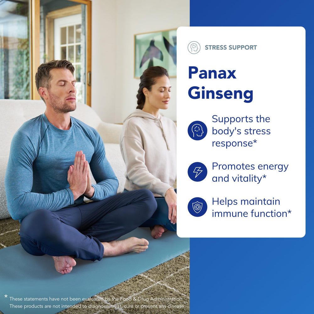 Panax Ginseng capsules close-up suggesting endurance support during workouts