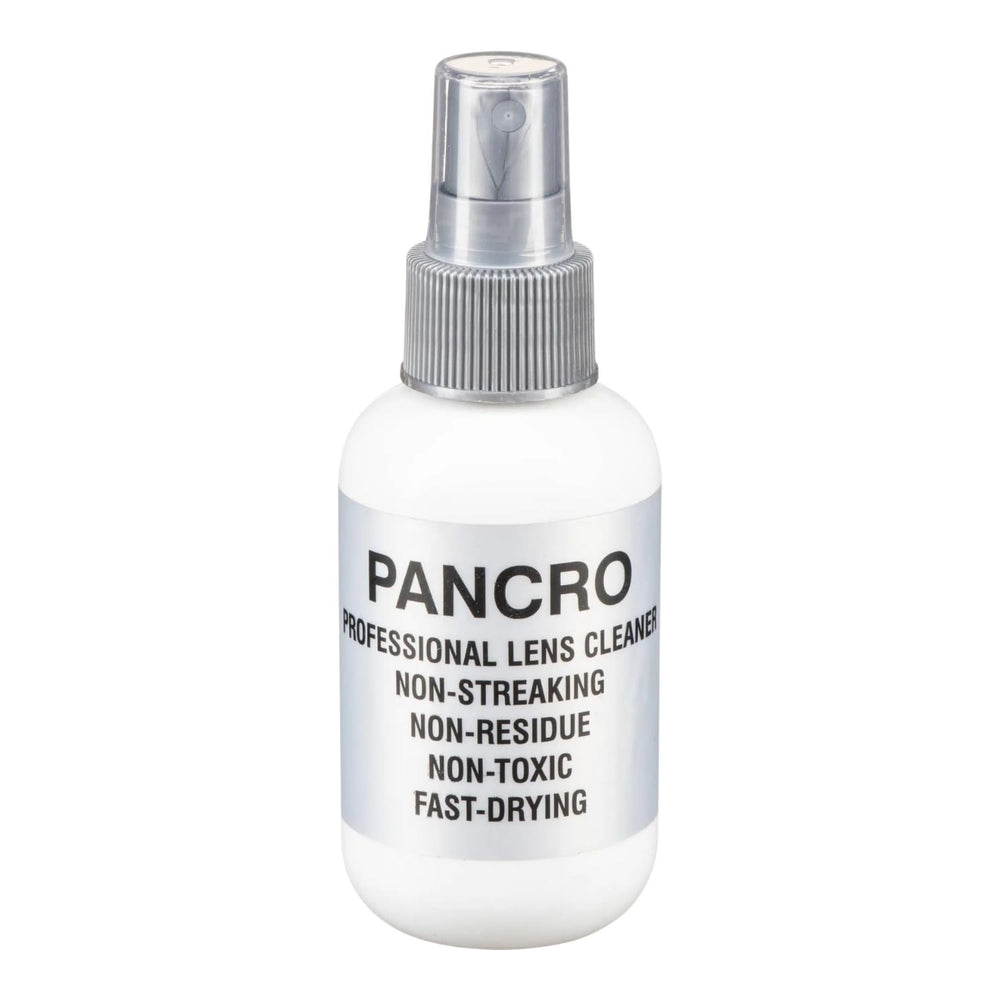 Pancro Professional Lens Cleaner 4oz bottle in spray-action for precise cleaning