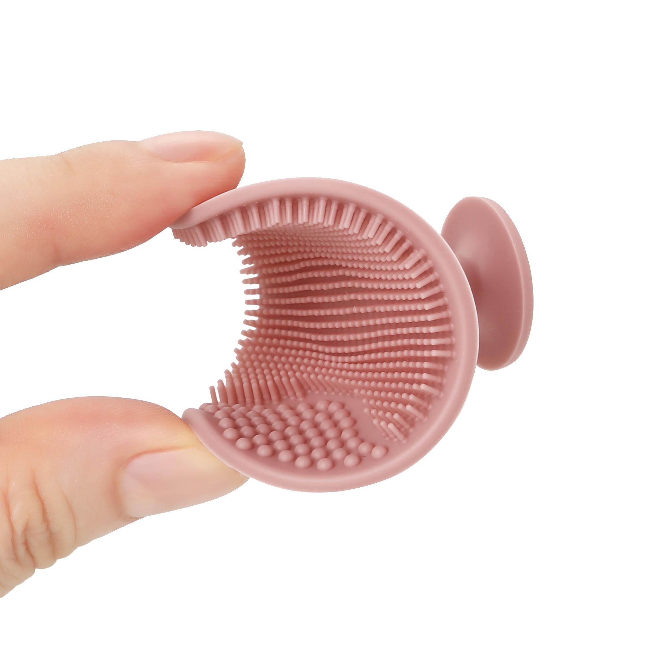 PandaEar silicone bath brush pink easy-cleaning design for hygienic use