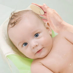 PandaEar silicone bath brush pink with soft bristles for thorough bath time cleansing