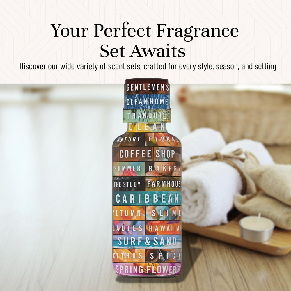 P&J Trading Fragrance Tranquil Gift Box image highlights six scents.