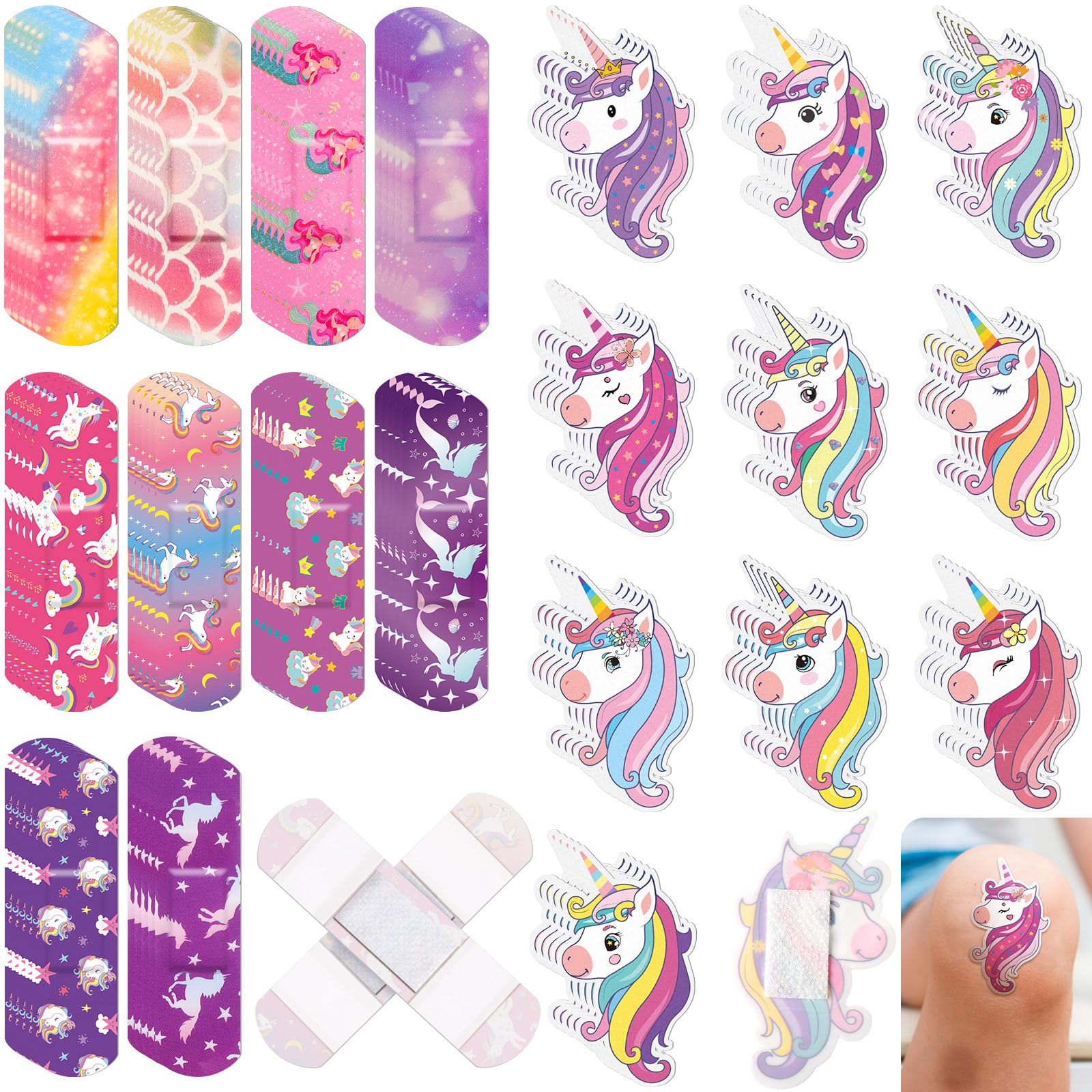 Panelee 150-piece kids bandages pack with assorted styles for quick care.