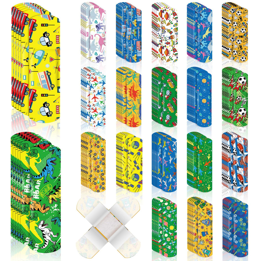 Panelee curitas con dibujos animados: variedad divertida para protección rápida de raspaduras en casa.