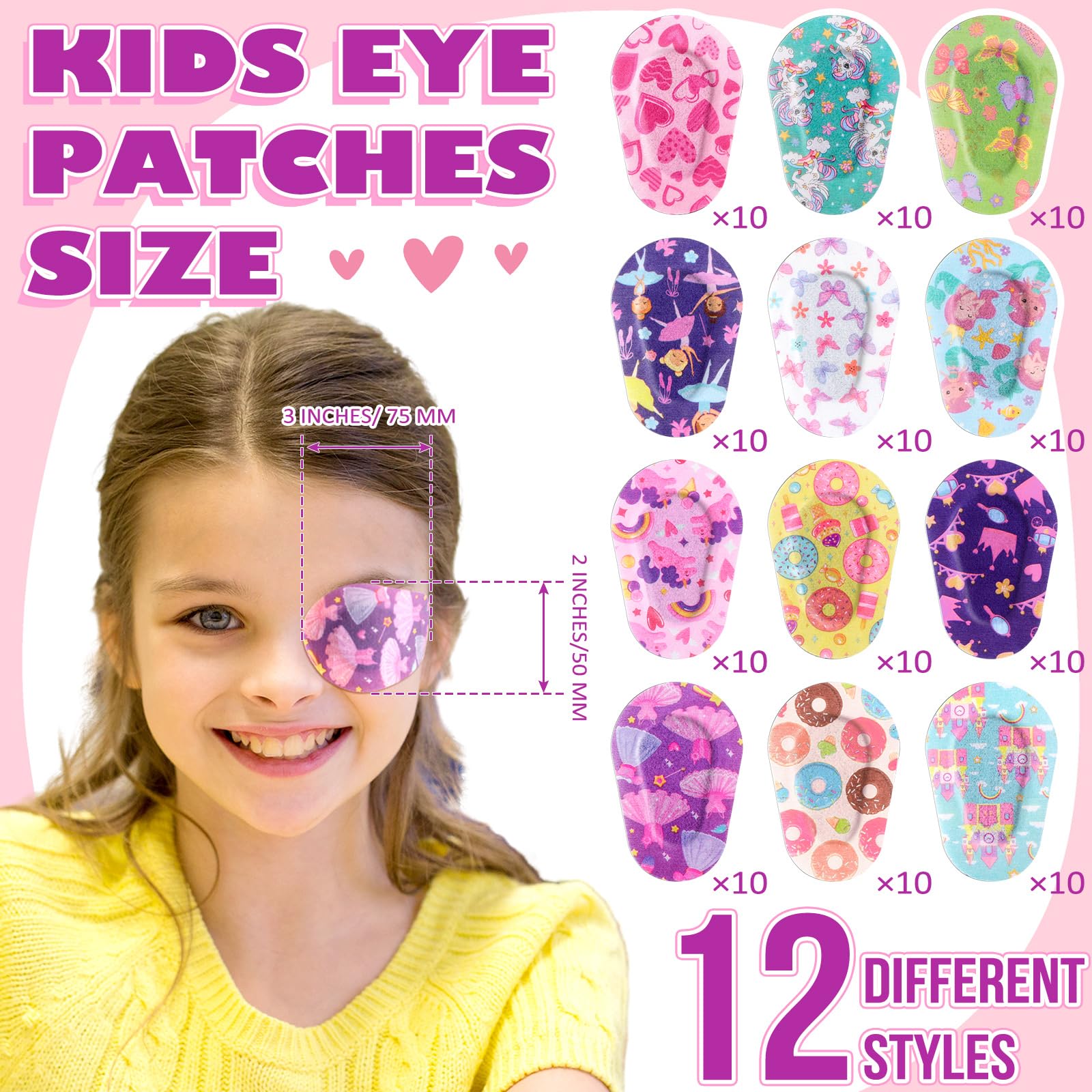 Panelee eye patches with donut patterns offer breathable comfort for kids