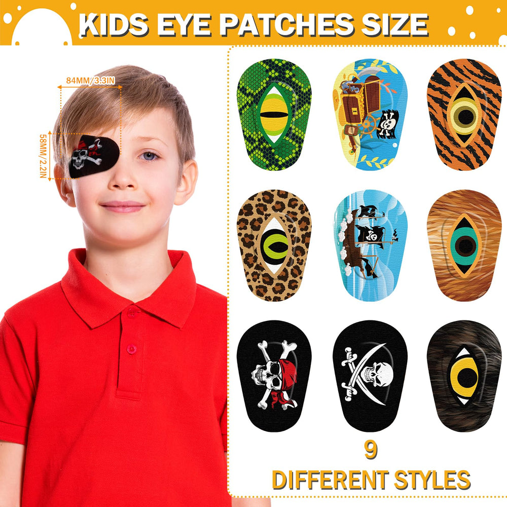 Panelee eye patches animal design for kids, comfortable adhesive and gentle on skin