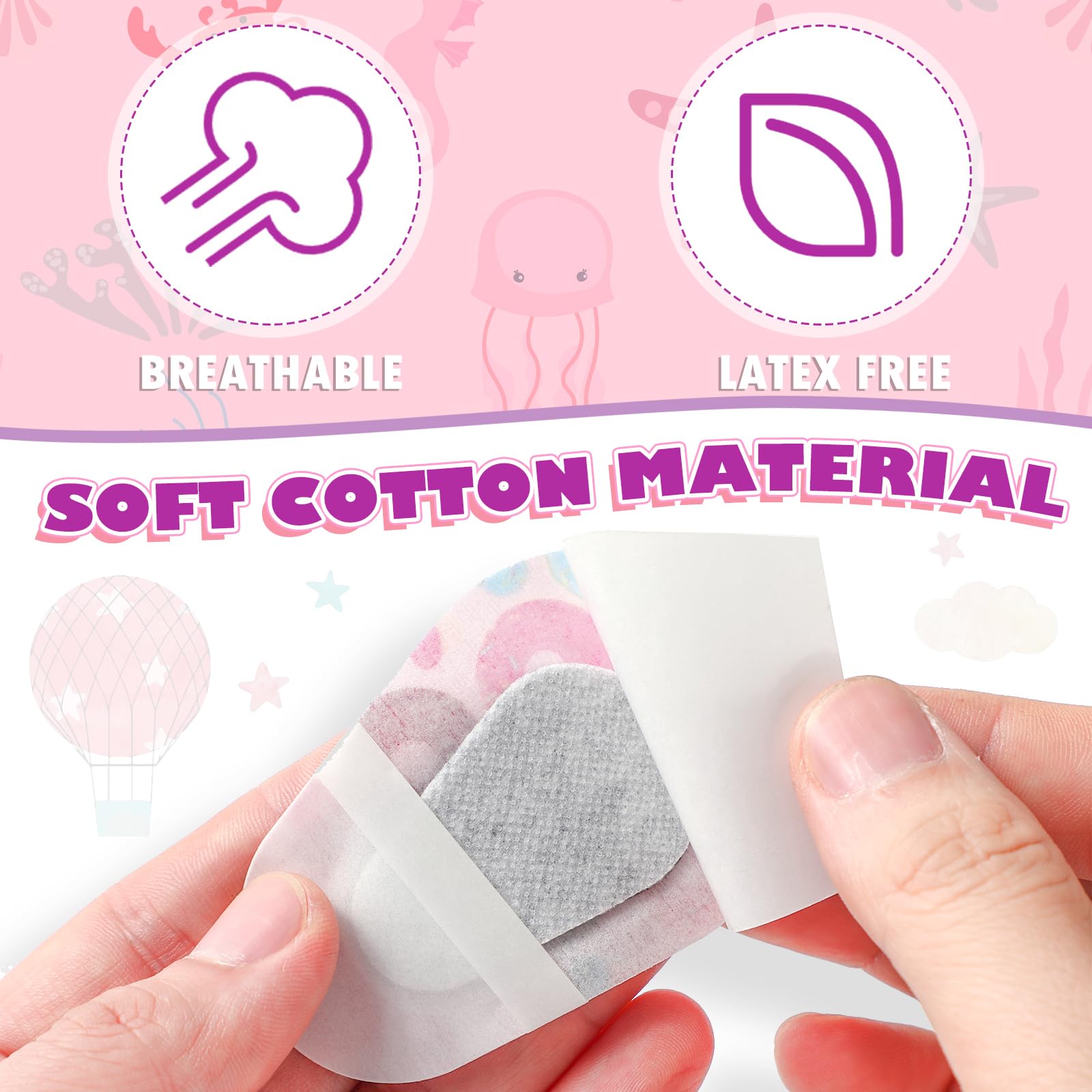 Panelee eye patches mermaid pattern for kids, magical look with comfortable fit