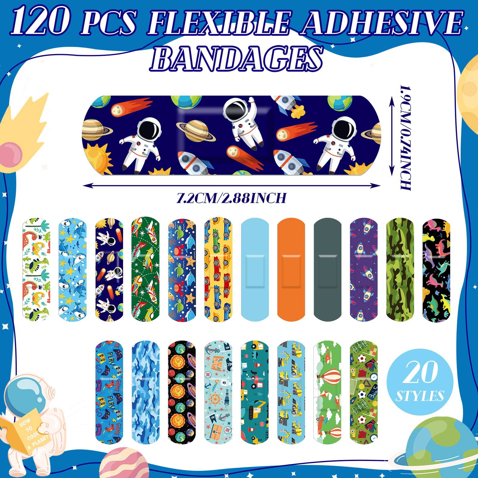 Panelee vendajes impermeables y flexibles para uso diario en casa y clase.