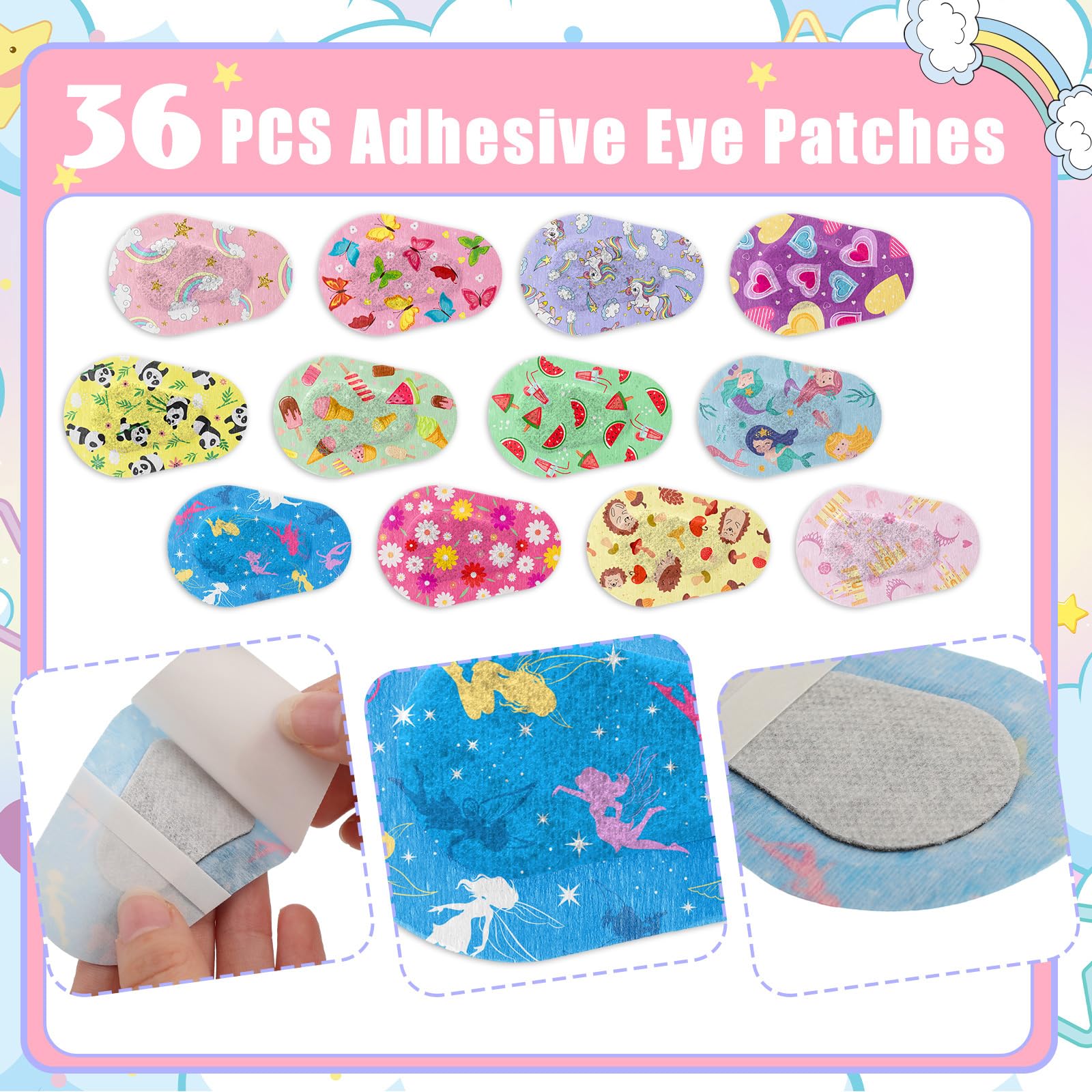 Panitay 75x50 mm patches, secure fit for daytime use.