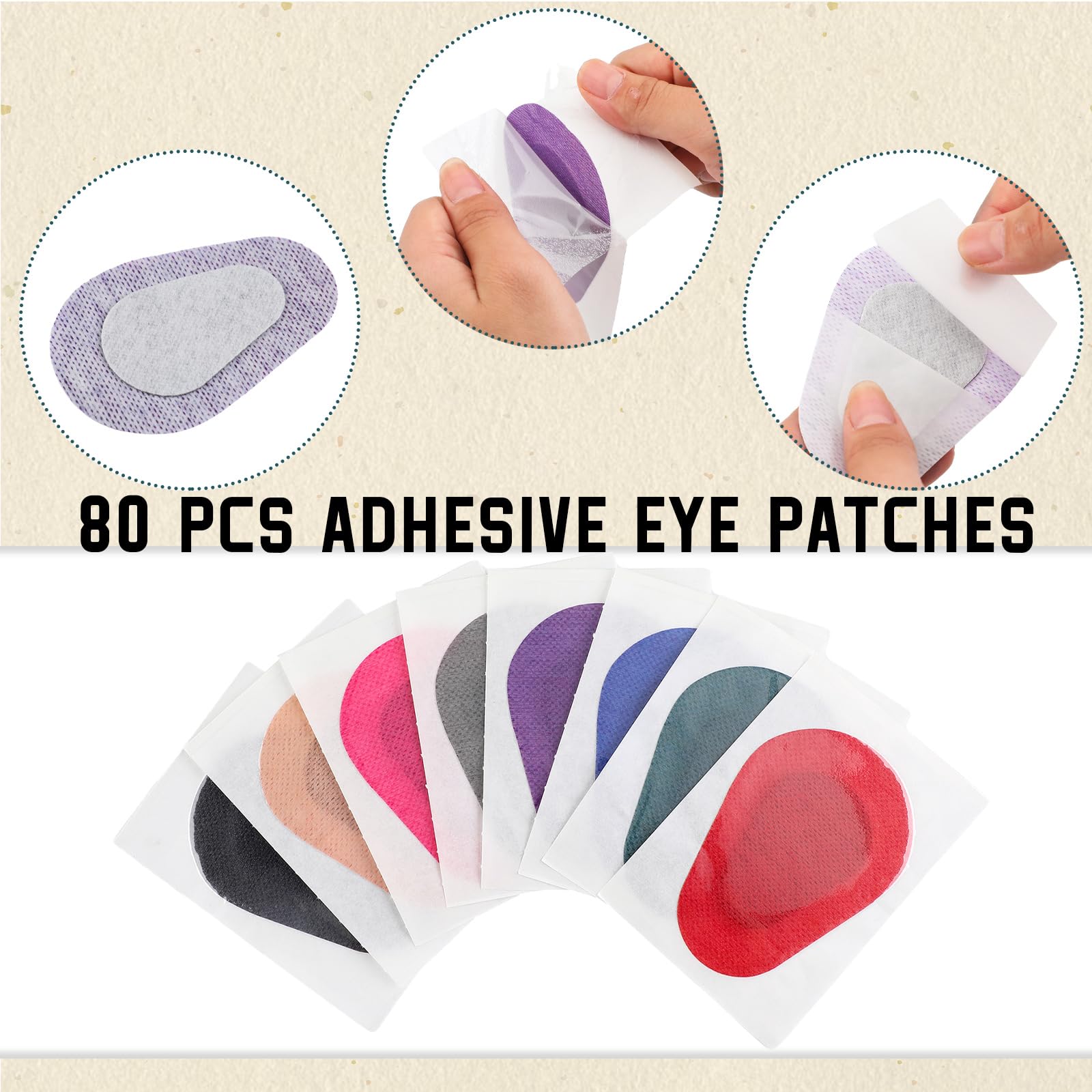 Panitay breathable nonwoven eye patches; soft and reliable for easy application.