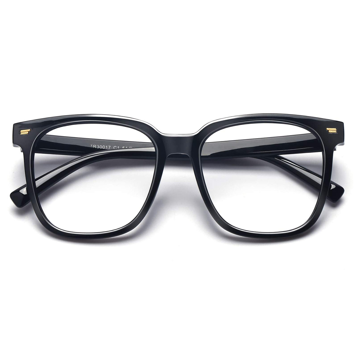 PANNER oversized square blue light glasses front view reduces screen fatigue