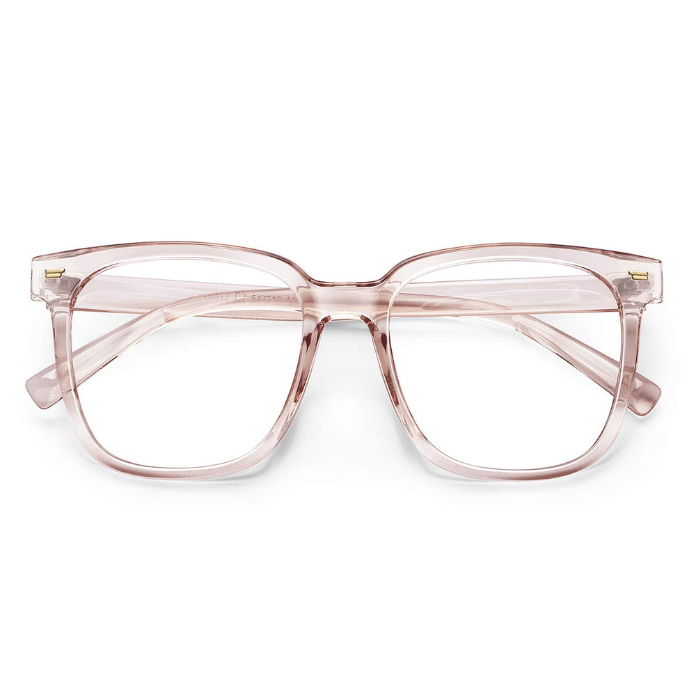 PANNER oversized square blue light glasses reduce eyestrain during long computer sessions