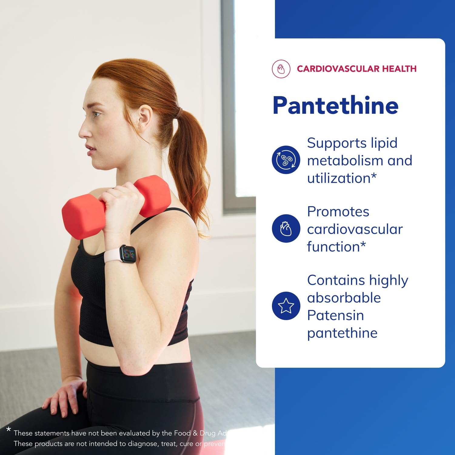 Pantethine bottle on desk for easy daily use.