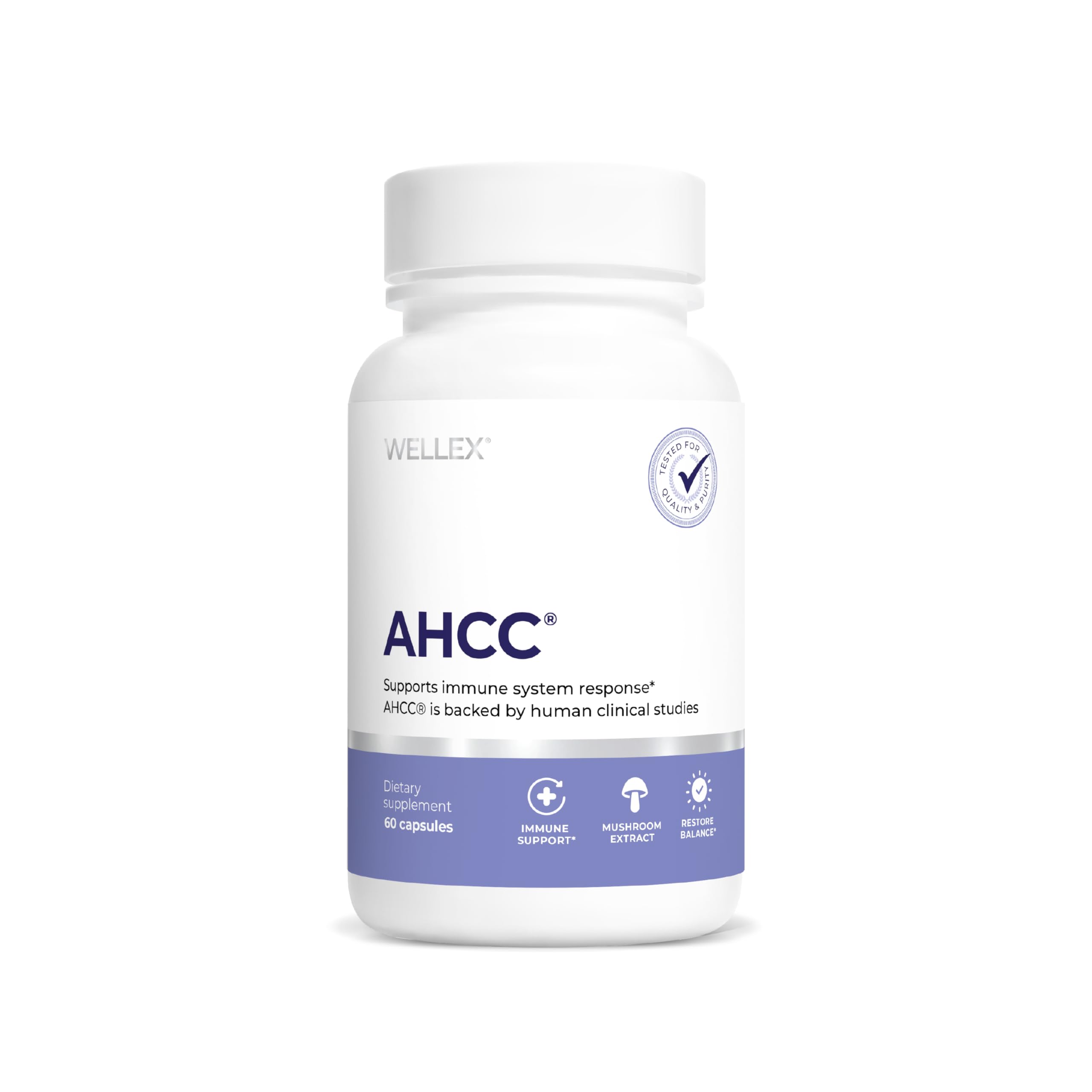 Papillex AHCC supplement bottle highlighting maximum strength immune support.