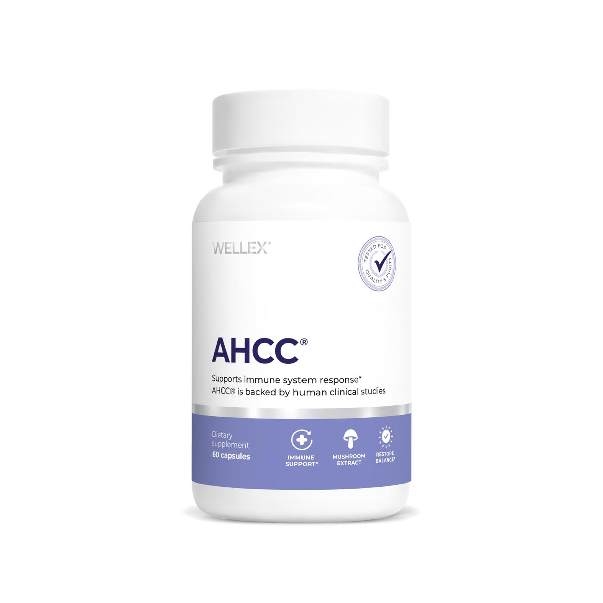 Papillex AHCC supplement bottle highlighting maximum strength immune support.