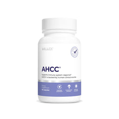 Papillex AHCC supplement bottle highlighting maximum strength immune support.