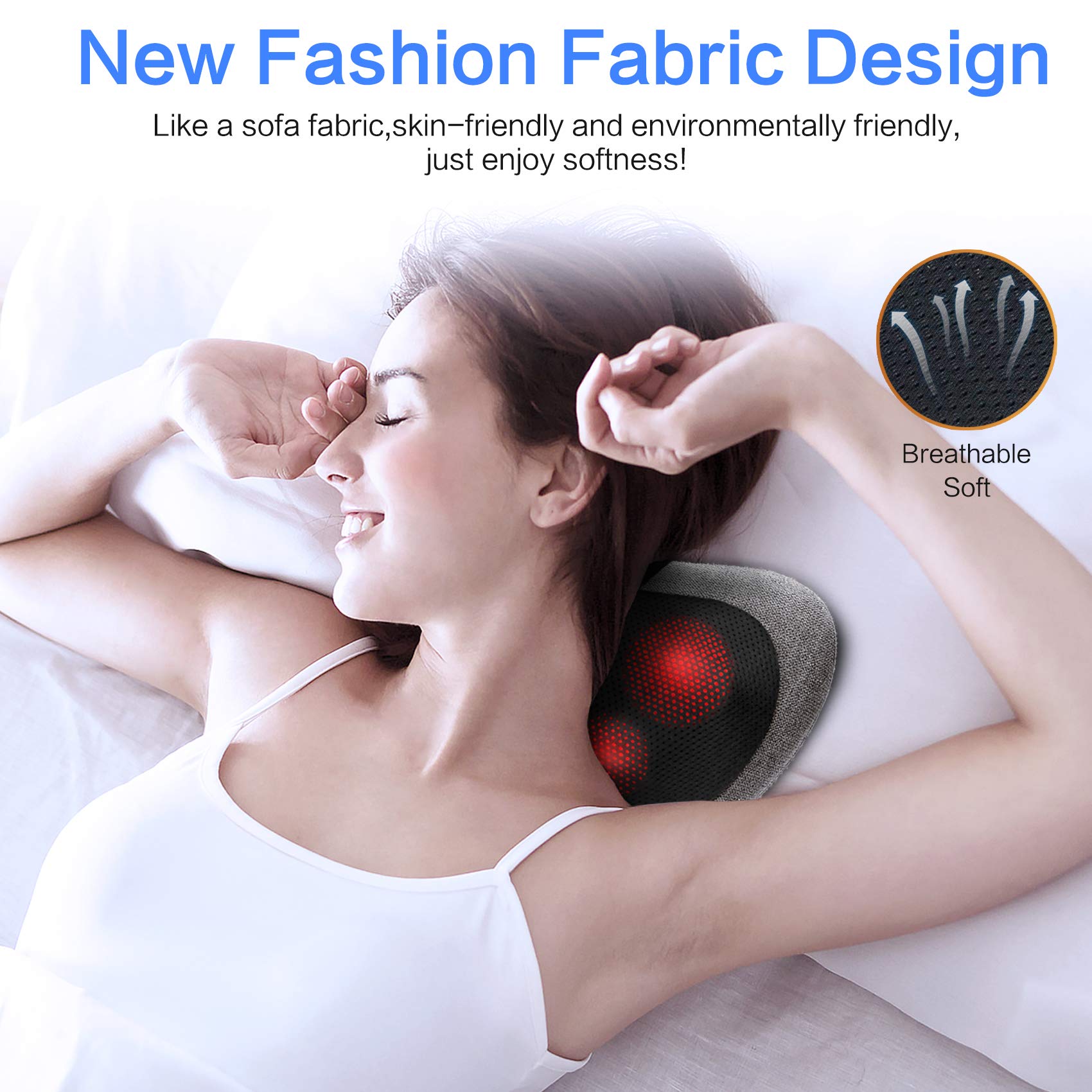 Papillon heat function engaged to warm tired muscles during massage.