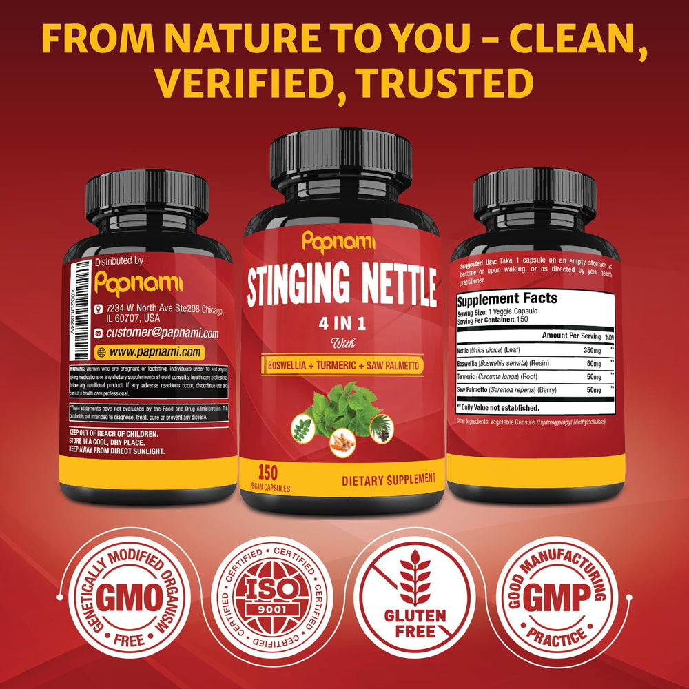 Papnami GMP ISO manufacturing seal on bottle label