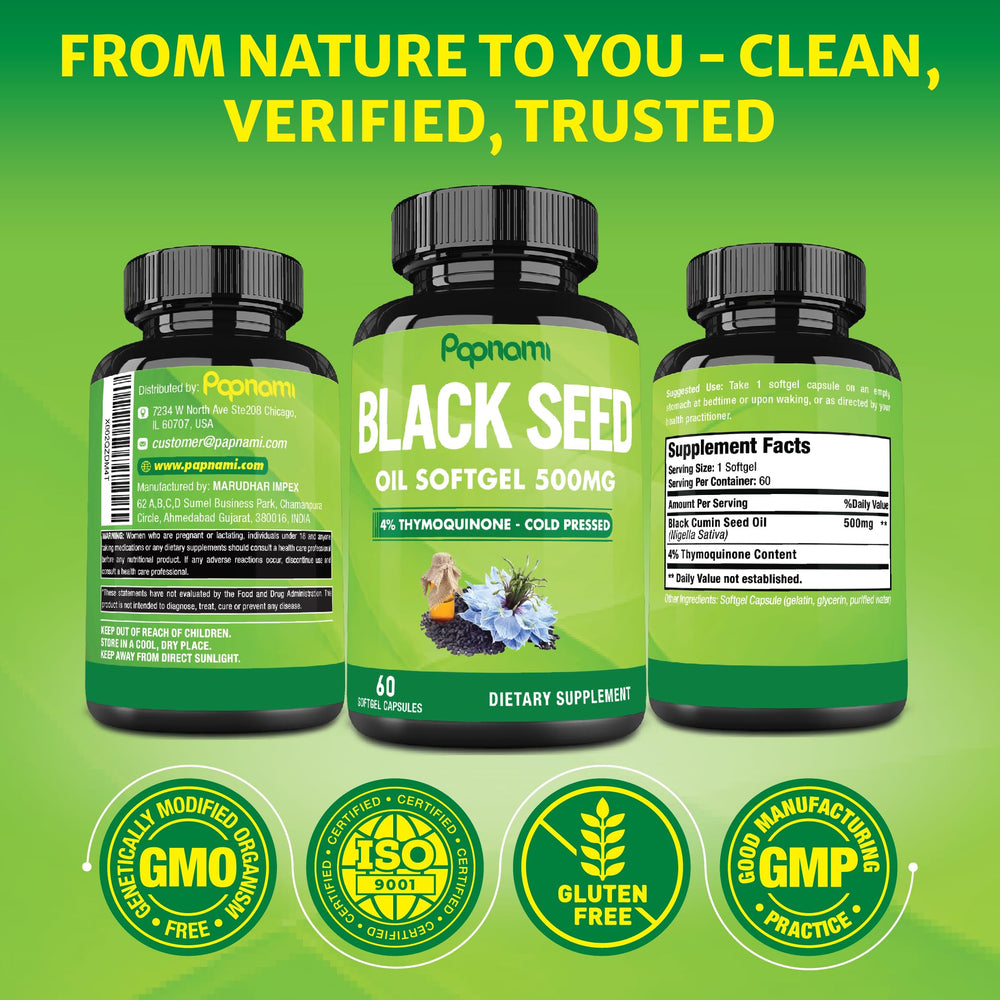 Papnami softgel capsules in hand for portable daily use.