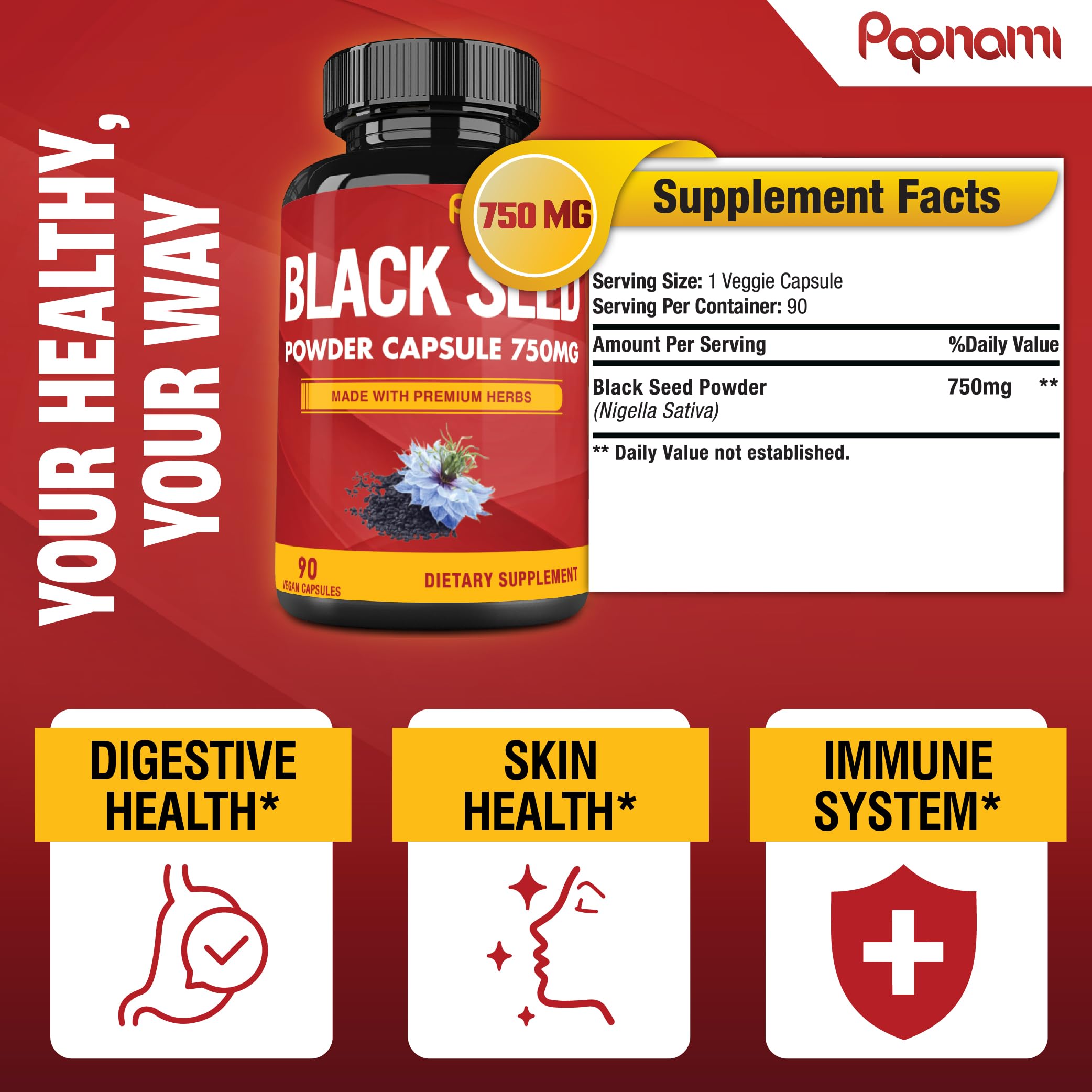 Papnami bottle with GMP ISO labels signals trusted quality and safety.