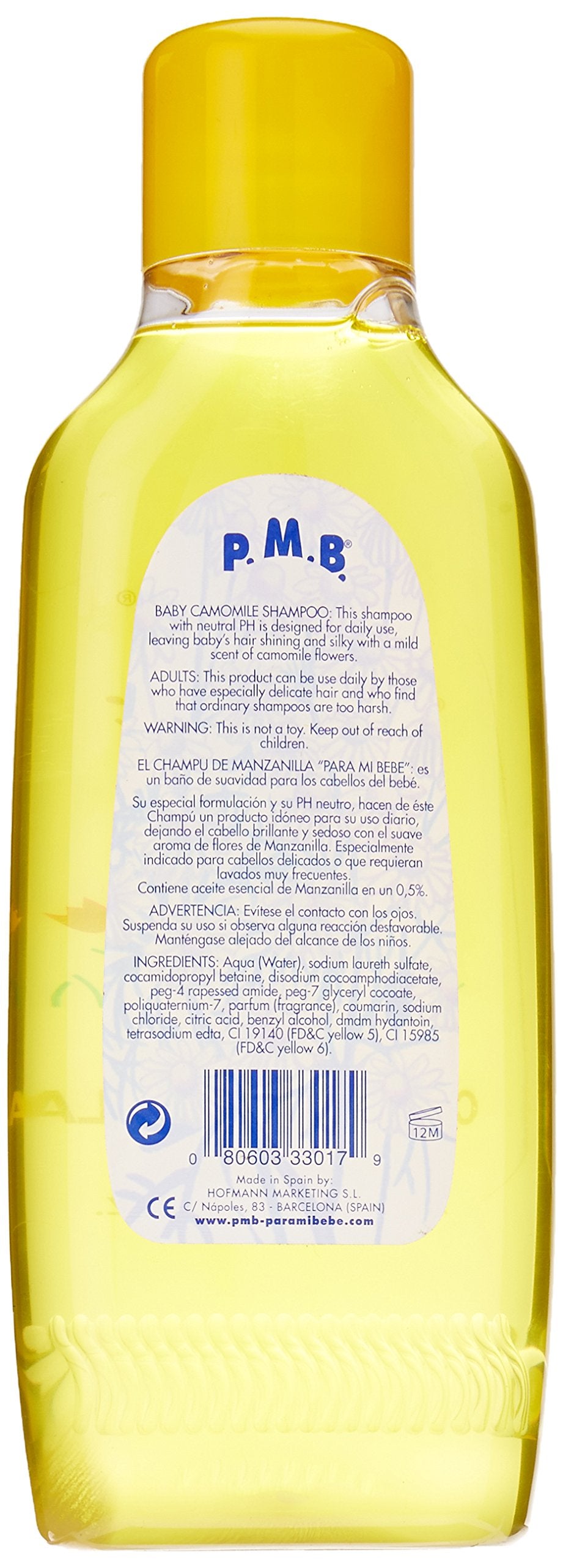 Para Mi Bebe Chamomile Shampoo lather on baby hair for silky shine.