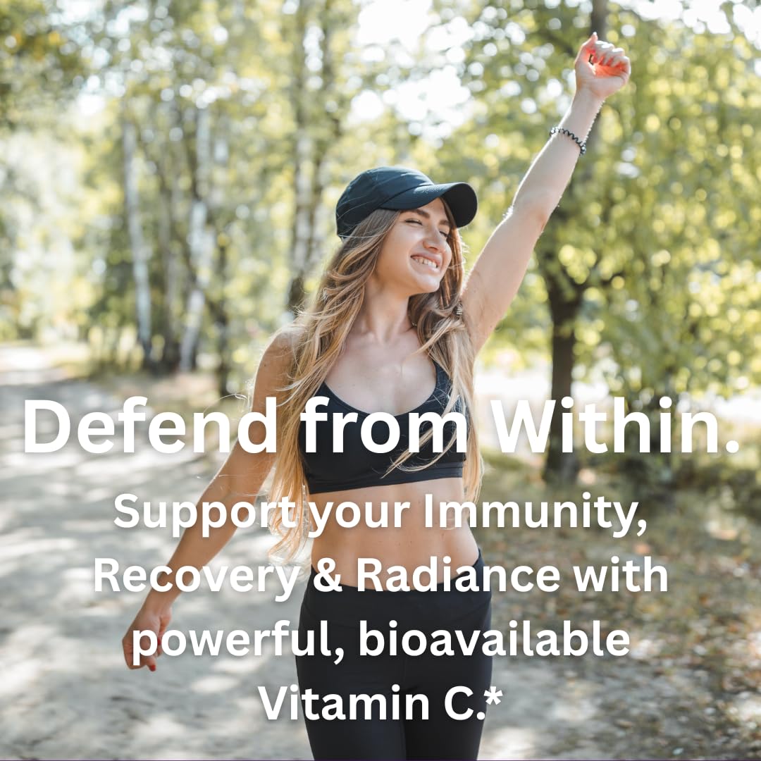 Paradise Herbs Earth's Blend Vitamin C bottle highlights ORAC Energy Greens base.