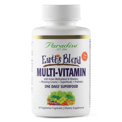 Paradise Herbs Earth's Blend Women's Multivitamin bottle front for daily wellness.