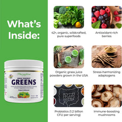 Paradise Herbs ORAC Energy Greens in water presents a refreshing, easy-to-digest drink.