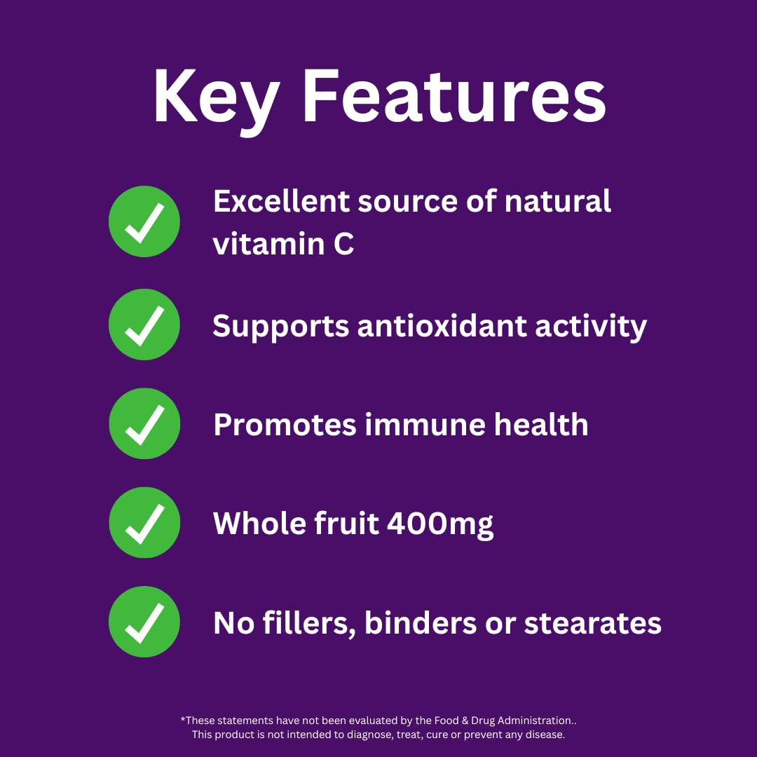 Paradise Herbs organic camu camu fruit whole for natural source of vitamin C