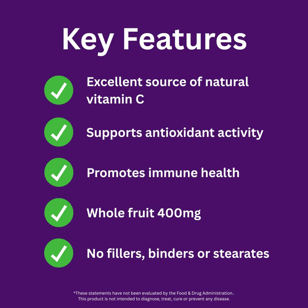 Paradise Herbs organic camu camu fruit whole for natural source of vitamin C