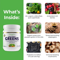 Paradise Herbs Spinach-Kale greens bowl ready to blend into smoothies