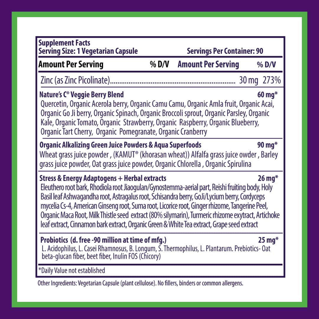 Paradise Herbs vegan gluten-free non-GMO badge highlights lifestyle-friendly supplement.