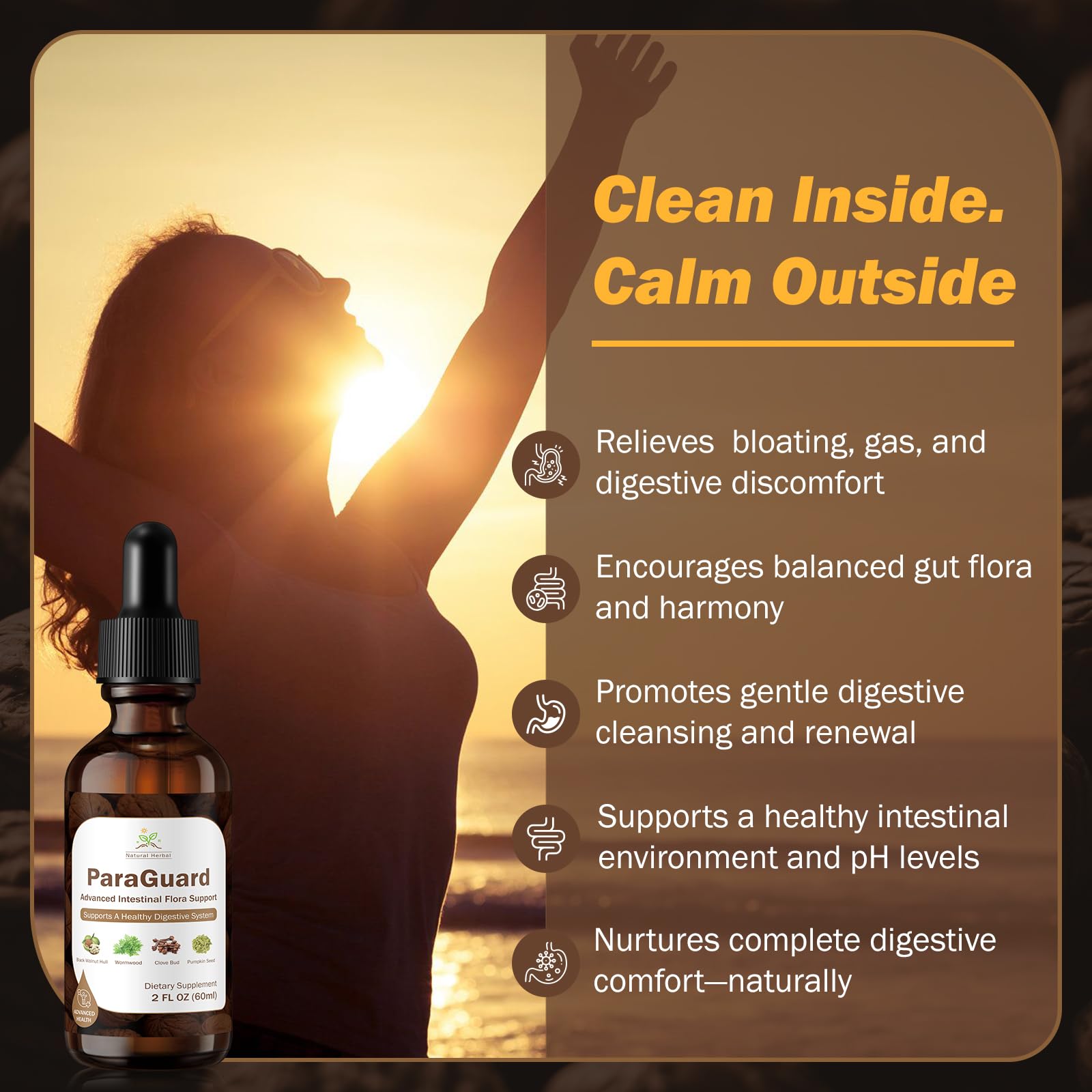 ParaGuard Cleanse Liquid dropper dispensing easy daily gut support.