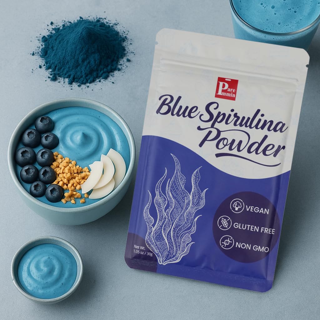Paremmin espirulina azul polvo: sabor suave y uso diario.