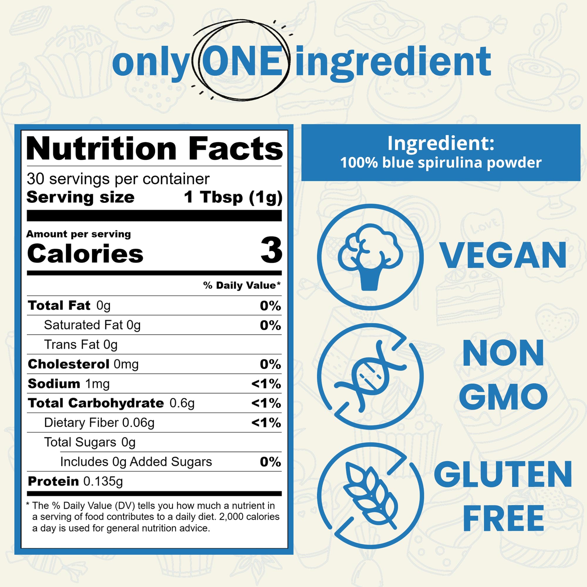 Paremmin espirulina azul polvo: suplemento proteico vegetal para desayunos equilibrados.