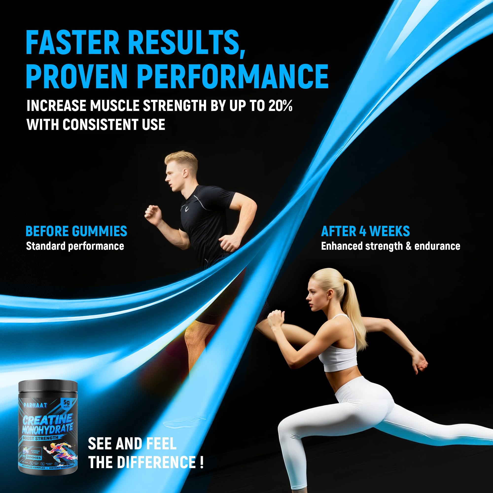 Parhaat Creatine Monohydrate Gummies lab testing seal ensures quality