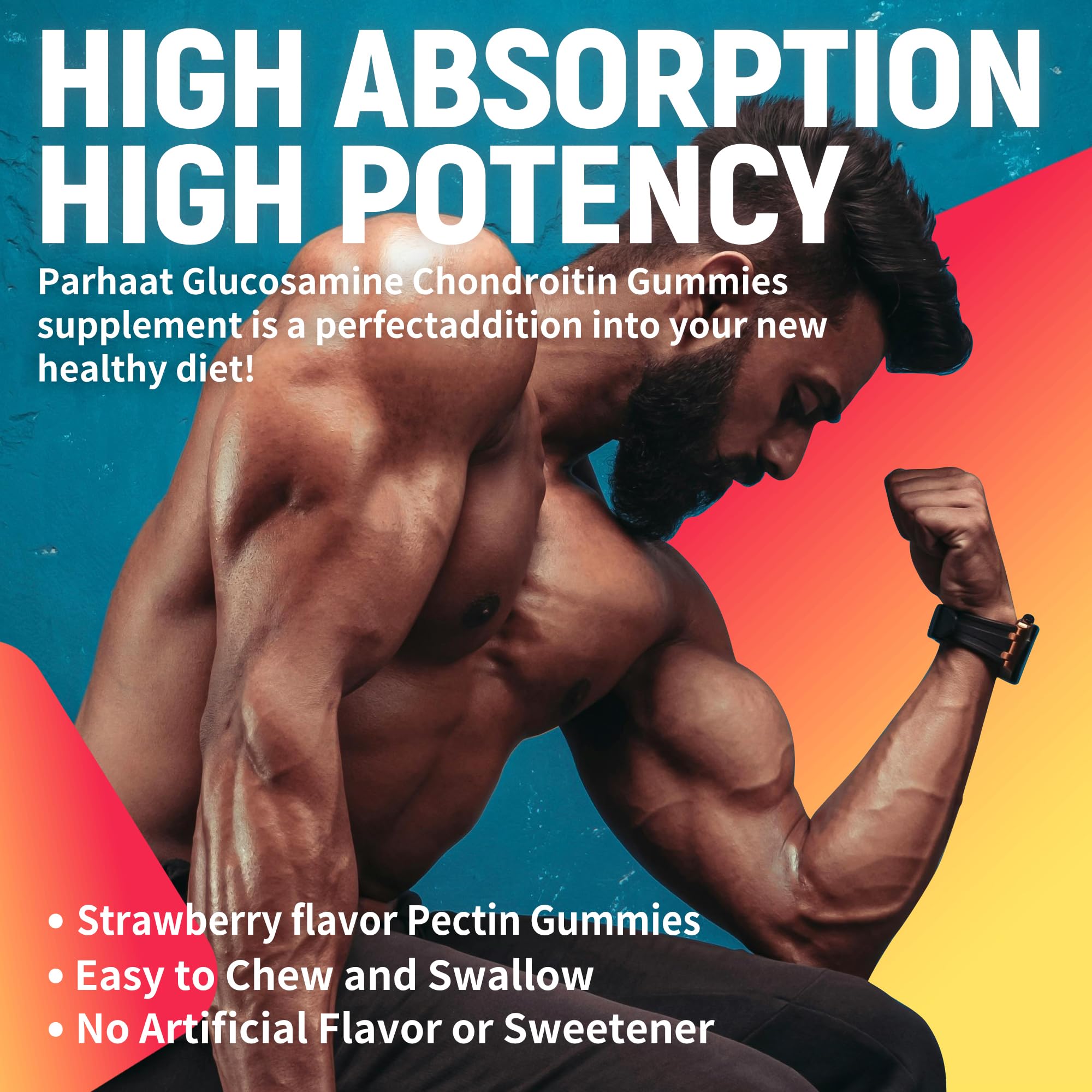 Parhaat gummies foil label closeup conveys natural, preservative-free formula