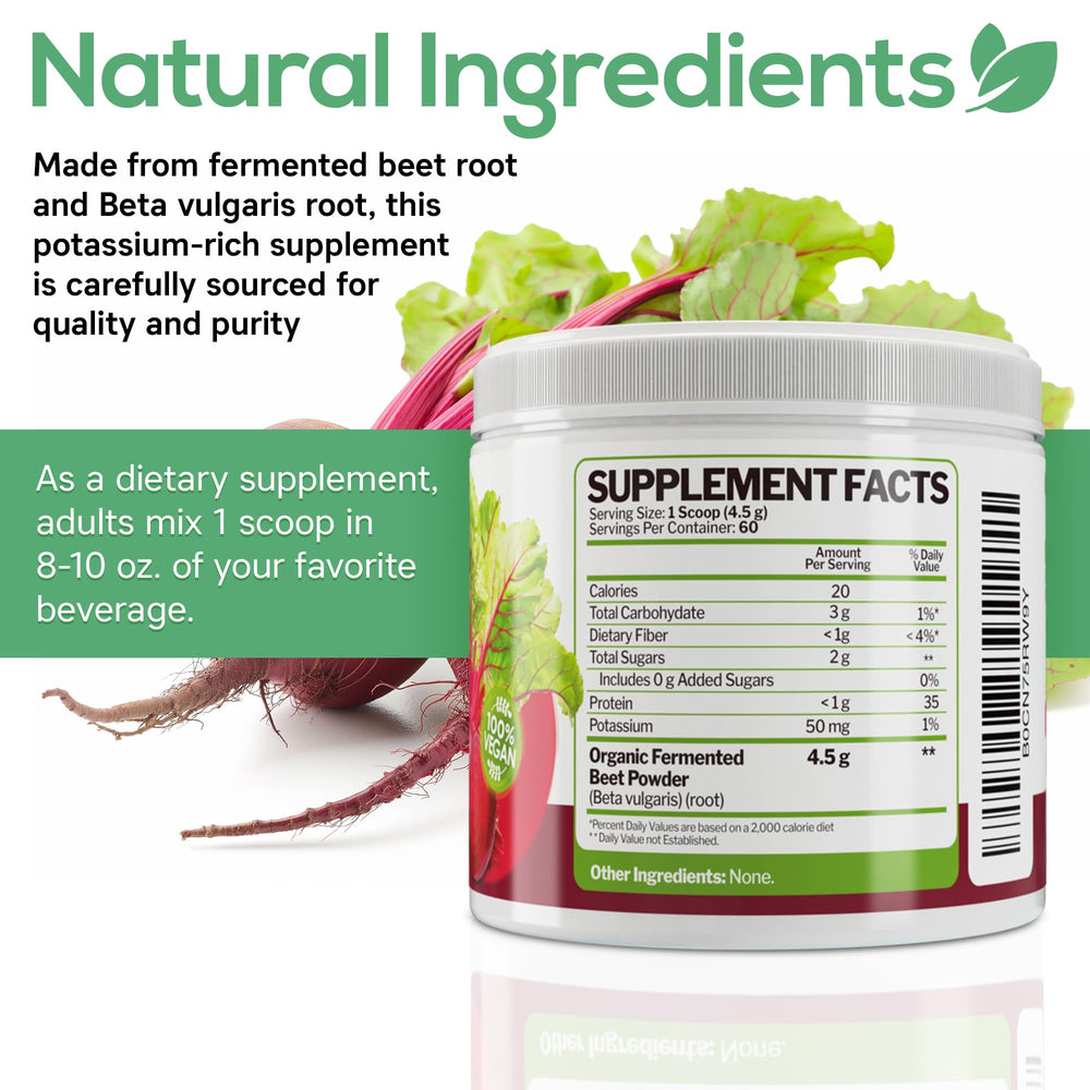 Parker Naturals Beet Powder texture closeup reveals fine fermented powder.