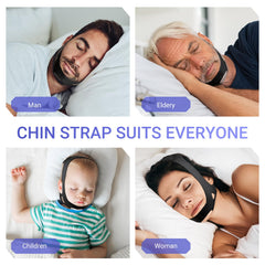 Parniho chin strap soft breathable fabric reduces skin irritation at night.