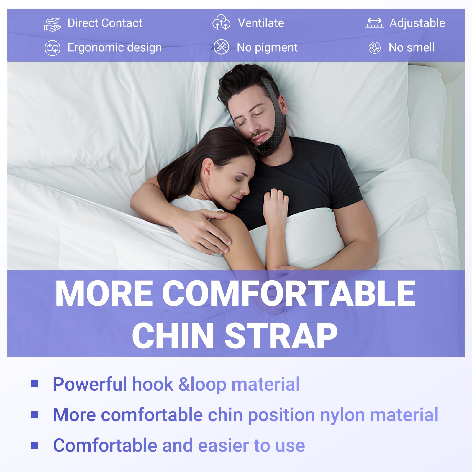 Parniho snore reduction aid highlights easy-to-use nightly solution.