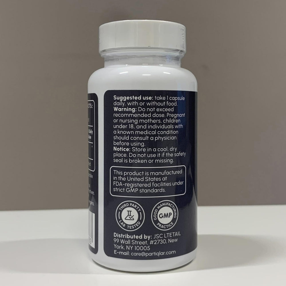 partiqlar nicotinamide riboside 500mg packaging on shelf