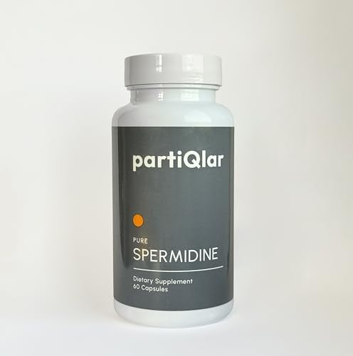 partiQlar Spermidine cap close-up emphasizing third-party tested purity and dosage