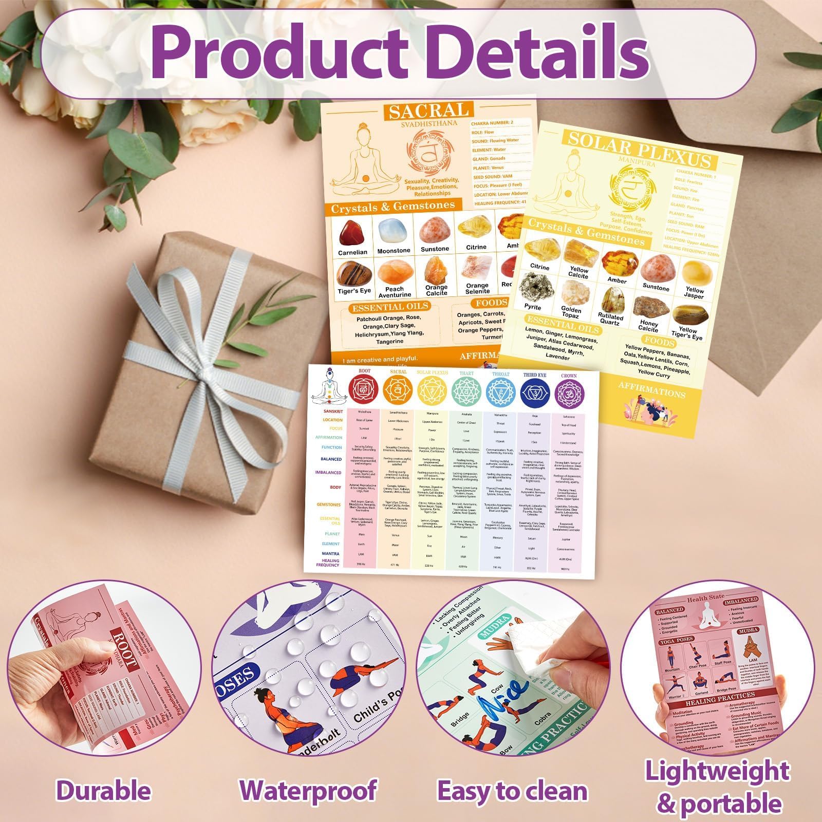 Party Greeting sacral chakra card close-up supporting creativity-energizing routines