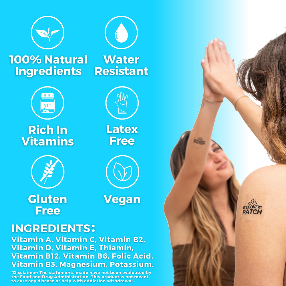 Party Treats Recovery Patch with skin-friendly formula for comfortable wear.